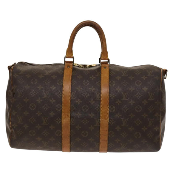 LOUIS VUITTON Monogram Keepall Bandouliere 45 Boston Bag M41418 LV Auth 137951