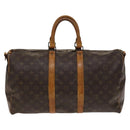 LOUIS VUITTON Monogram Keepall Bandouliere 45 Boston Bag M41418 LV Auth 137951-2