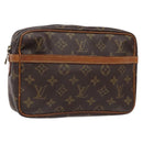 LOUIS VUITTON Monogram Compiegne 23 Clutch Bag M51847 LV Auth 137961-1