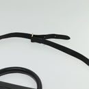 Salvatore Ferragamo Hand Bag Leather 2way Black Gold Auth 137968-15