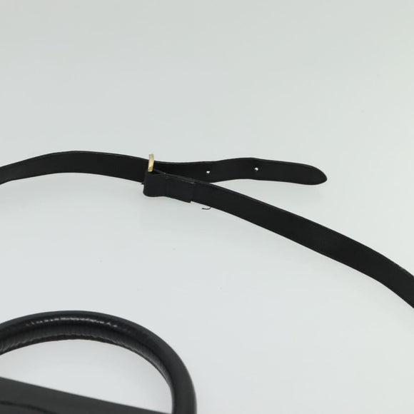 Salvatore Ferragamo Hand Bag Leather 2way Black Gold Auth 137968