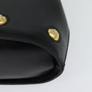 Salvatore Ferragamo Hand Bag Leather 2way Black Gold Auth 137968-16