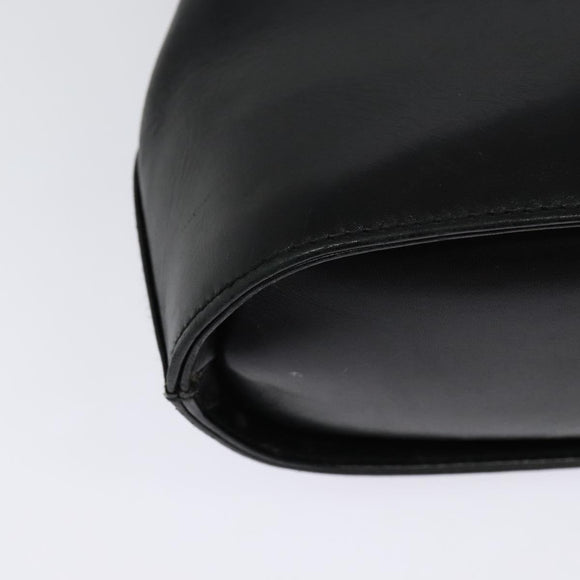 Salvatore Ferragamo Hand Bag Leather 2way Black Gold Auth 137968