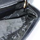 Salvatore Ferragamo Hand Bag Leather 2way Black Gold Auth 137968-20