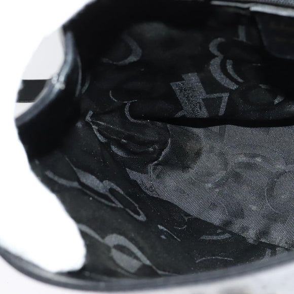 Salvatore Ferragamo Hand Bag Leather 2way Black Gold Auth 137968