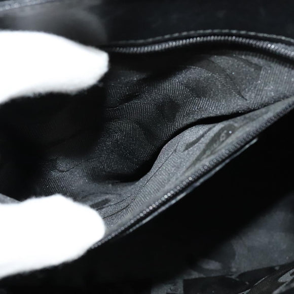 Salvatore Ferragamo Hand Bag Leather 2way Black Gold Auth 137968