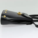 Salvatore Ferragamo Hand Bag Leather 2way Black Gold Auth 137968-4