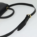 Salvatore Ferragamo Hand Bag Leather 2way Black Gold Auth 137968-8