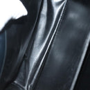 Salvatore Ferragamo Gancini Hand Bag Leather Navy Gold Auth 137969-21