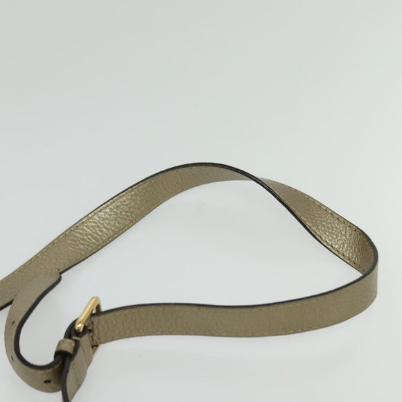 GUCCI GG Canvas Bamboo Shoulder Bag Beige Gold 282301 Auth 137972