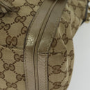GUCCI GG Canvas Bamboo Shoulder Bag Beige Gold 282301 Auth 137972-17