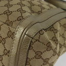 GUCCI GG Canvas Bamboo Shoulder Bag Beige Gold 282301 Auth 137972-19