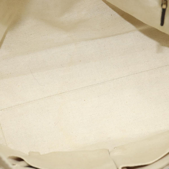 GUCCI GG Canvas Bamboo Shoulder Bag Beige Gold 282301 Auth 137972