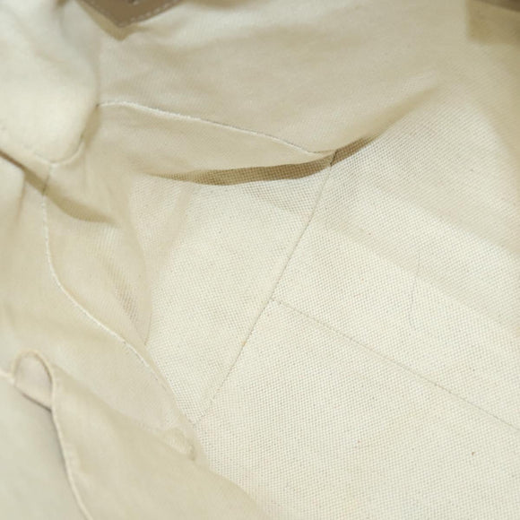 GUCCI GG Canvas Bamboo Shoulder Bag Beige Gold 282301 Auth 137972