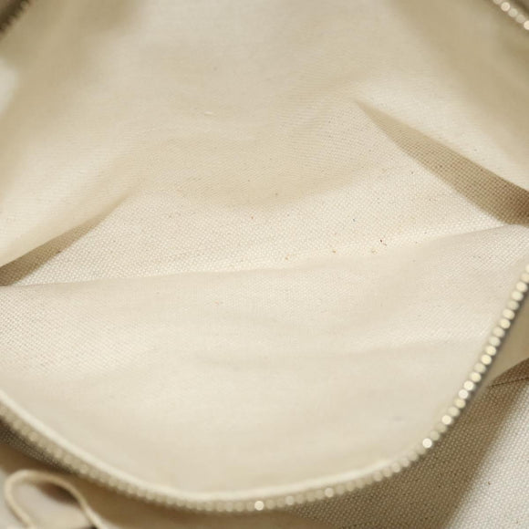 GUCCI GG Canvas Bamboo Shoulder Bag Beige Gold 282301 Auth 137972