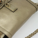 GUCCI GG Canvas Bamboo Shoulder Bag Beige Gold 282301 Auth 137972-6