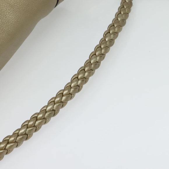 GUCCI GG Canvas Bamboo Shoulder Bag Beige Gold 282301 Auth 137972