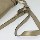 GUCCI GG Canvas Bamboo Shoulder Bag Beige Gold 282301 Auth 137972-8