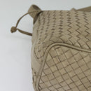 BOTTEGA VENETA INTRECCIATO Shoulder Bag Leather Beige Gold Auth 137976-9