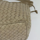 BOTTEGA VENETA INTRECCIATO Shoulder Bag Leather Beige Gold Auth 137976-14