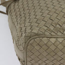 BOTTEGA VENETA INTRECCIATO Shoulder Bag Leather Beige Gold Auth 137976-15