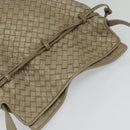 BOTTEGA VENETA INTRECCIATO Shoulder Bag Leather Beige Gold Auth 137976-6