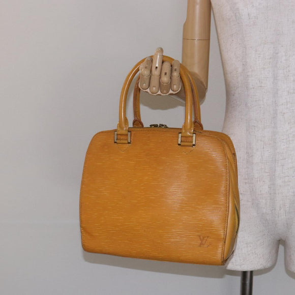 LOUIS VUITTON Epi Triana Hand Bag Yellow LV Auth 137977