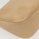 GUCCI Bamboo Shoulder Bag Leather Beige Silver 001 3865 Auth 137980-12