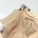 GUCCI Bamboo Shoulder Bag Leather Beige Silver 001 3865 Auth 137980-20
