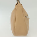 GUCCI Bamboo Shoulder Bag Leather Beige Silver 001 3865 Auth 137980-5