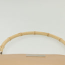 GUCCI Bamboo Shoulder Bag Leather Beige Silver 001 3865 Auth 137980-8