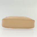 GUCCI Bamboo Shoulder Bag Leather Beige Silver 001 3865 Auth 137980-9