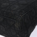 Christian Dior Canage Handtas Nylon Zwart Zilver Auth 137984-9