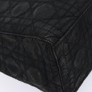 Christian Dior Canage Hand Bag Nylon Black Silver Auth 137984-14