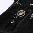 Christian Dior Canage Hand Bag Nylon Black Silver Auth 137984-10