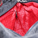 Christian Dior Canage Hand Bag Nylon Black Silver Auth 137984-19