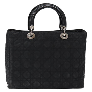 Christian Dior Canage Hand Bag Nylon Black Silver Auth 137984 - 0