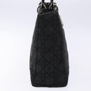 Christian Dior Canage Hand Bag Nylon Black Silver Auth 137984-3