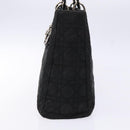 Christian Dior Canage Hand Bag Nylon Black Silver Auth 137984-4