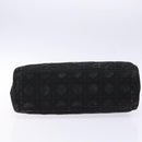 Christian Dior Canage Hand Bag Nylon Black Silver Auth 137984-5