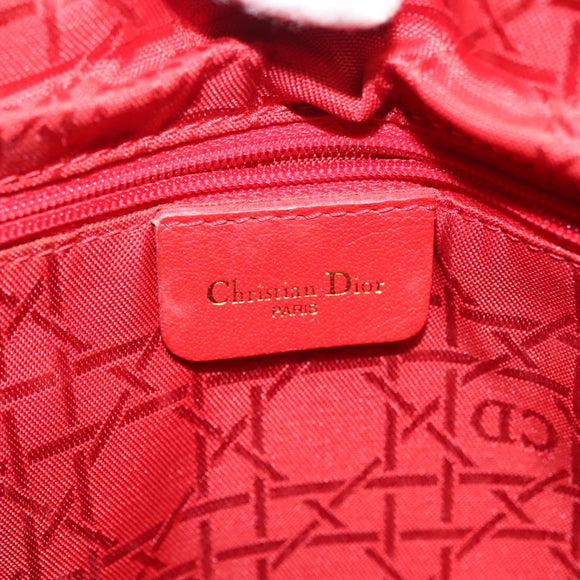 Christian Dior Canage Hand Bag Nylon 2way Black Gold Auth 137985