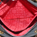 Christian Dior Canage Hand Bag Nylon 2way Black Gold Auth 137985-23