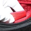 Christian Dior Canage Hand Bag Nylon 2way Black Gold Auth 137985-12