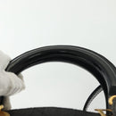 Christian Dior Canage Hand Bag Nylon 2way Black Gold Auth 137985-14