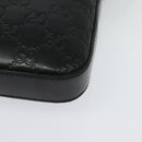 GUCCI GG Canvas Guccissima Shoulder Bag Leather Silver Black 406410 Auth 137990-11