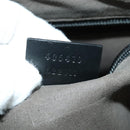 GUCCI GG Canvas Guccissima Shoulder Bag Leather Silver Black 406410 Auth 137990-12