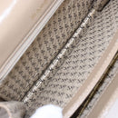 SAINT LAURENT Embossing Shoulder Bag Leather Beige Gold Auth 137993-17