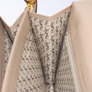 SAINT LAURENT Embossing Shoulder Bag Leather Beige Gold Auth 137993-19