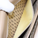 SAINT LAURENT Embossing Shoulder Bag Leather Beige Gold Auth 137993-20