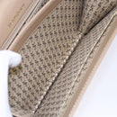 SAINT LAURENT Embossing Shoulder Bag Leather Beige Gold Auth 137993-21